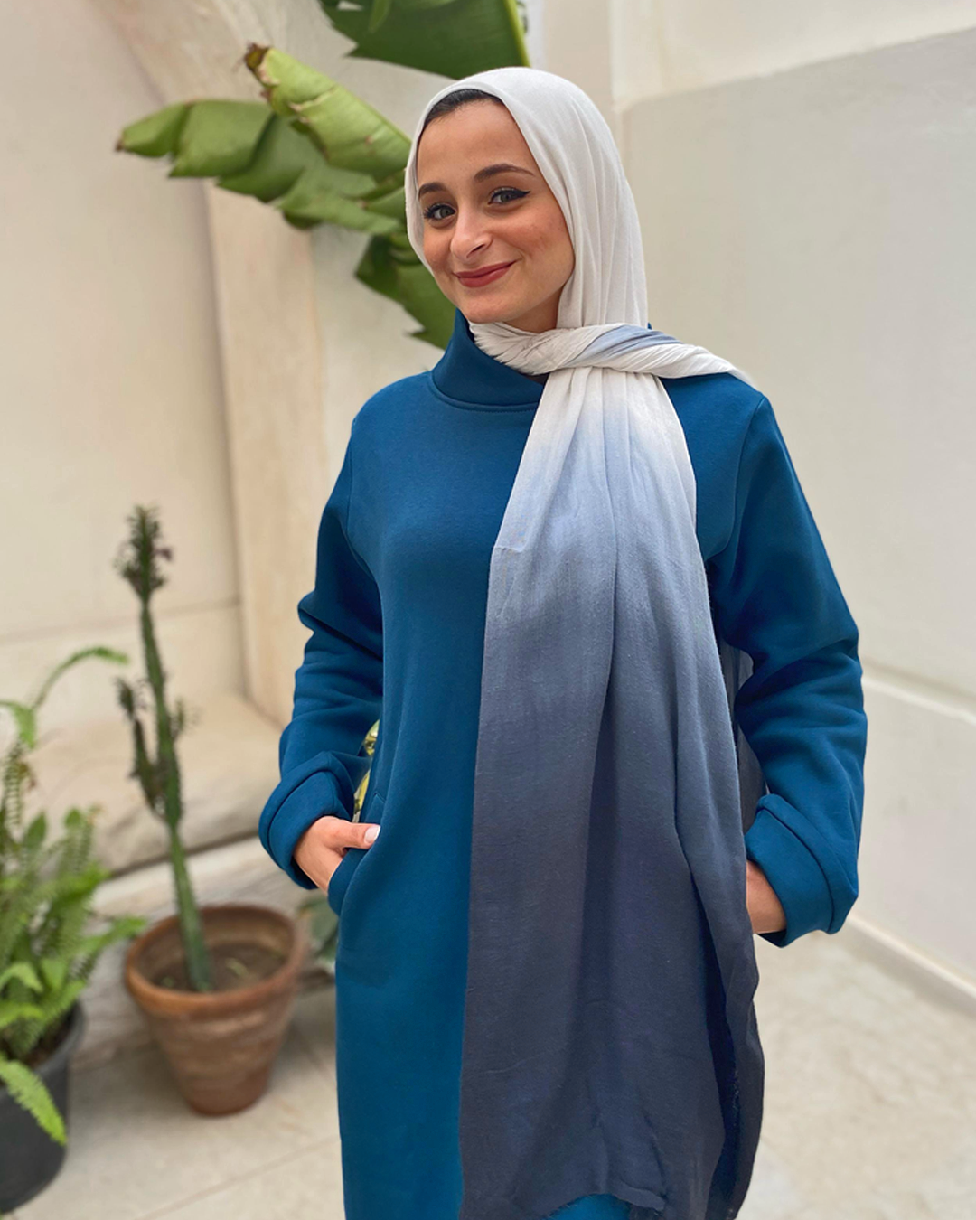 Blue Degrade Scarf