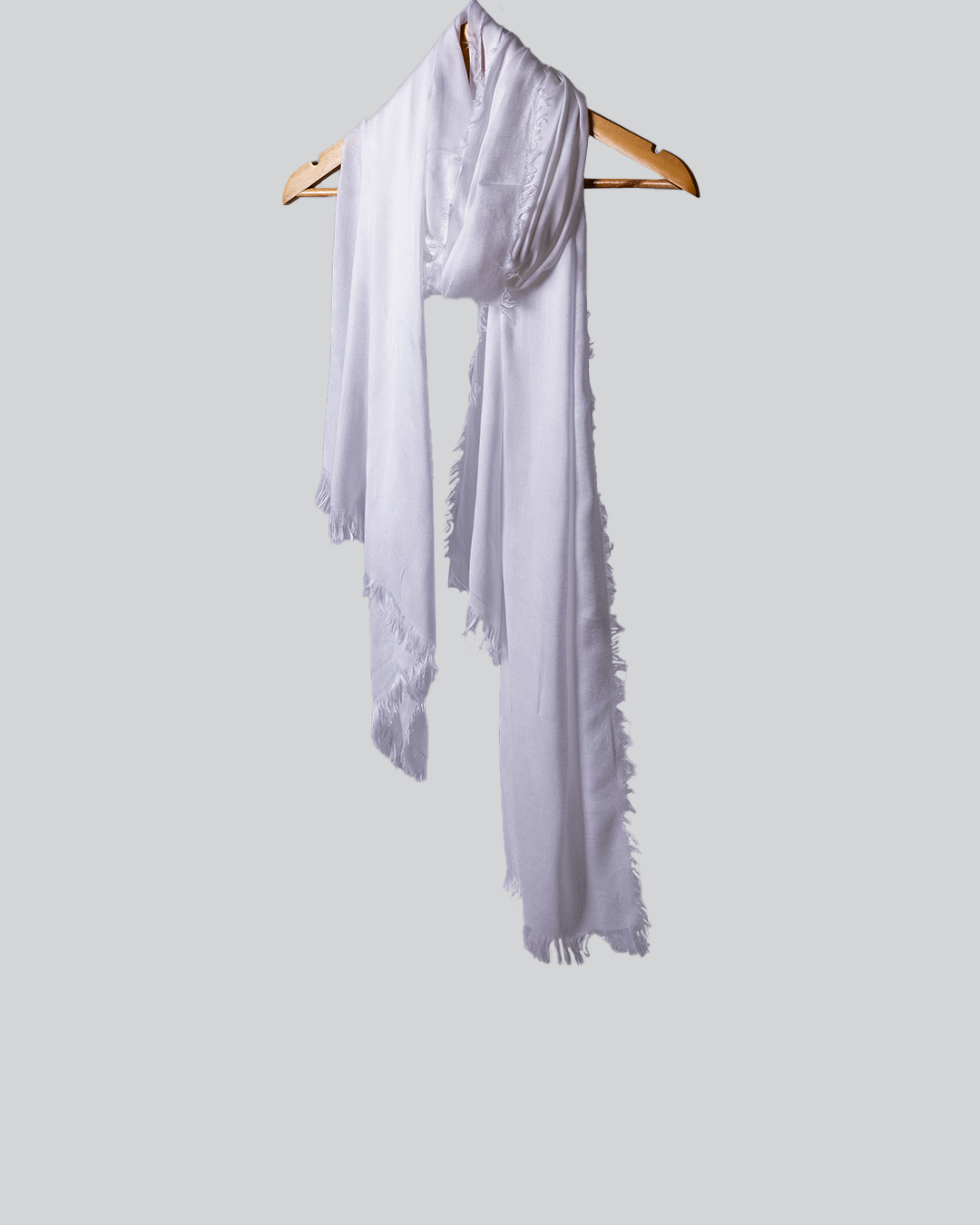 Plain White Scarf