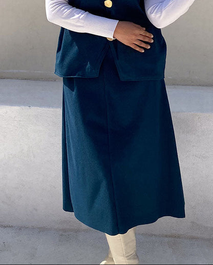 Khotwa A-line Midi Skirt - Teal