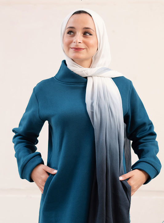 Melton Midi Dress - Teal