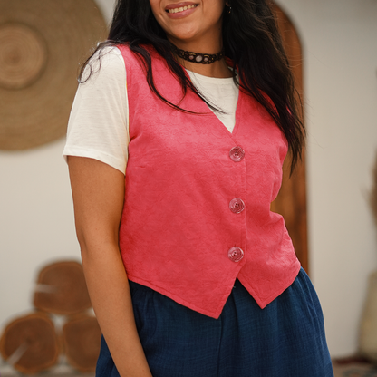 Cotton Eembroidery vest