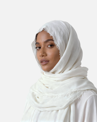 Plain White Scarf