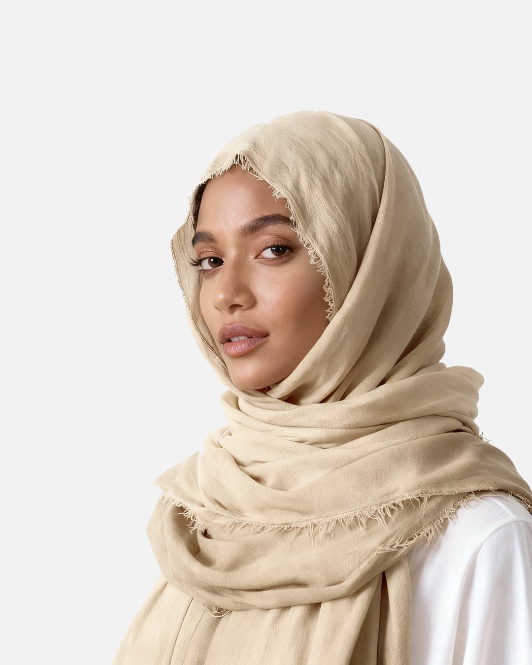 Beige Plain Scarf