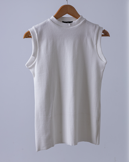 White Basic Top sleeveless